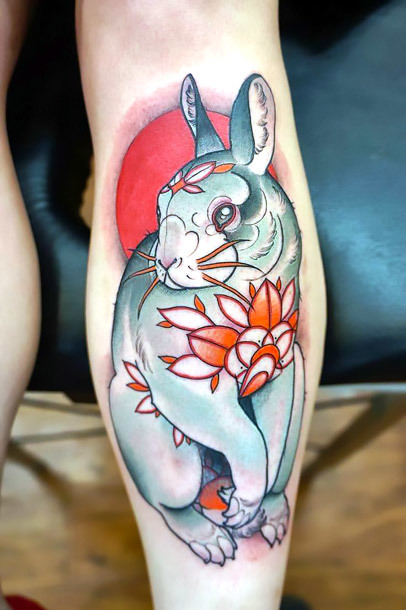 Simple bunny | Temporary tattoos - minink