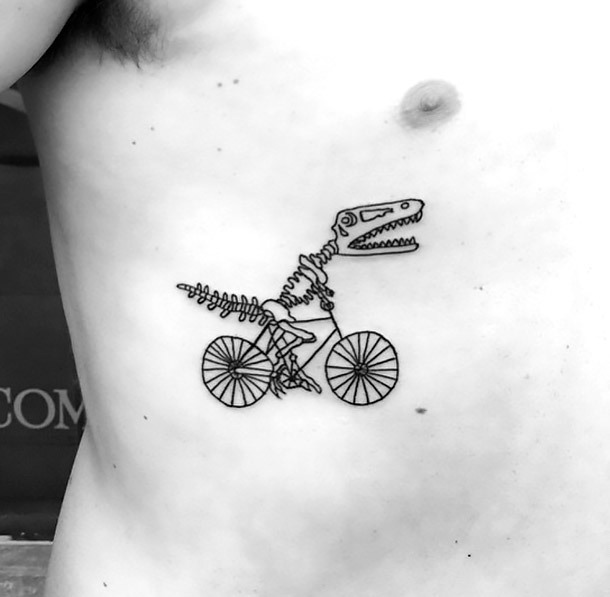 Funny Dinosaur Tattoo Idea