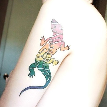 Great Gecko Tattoo for Girls Tattoo