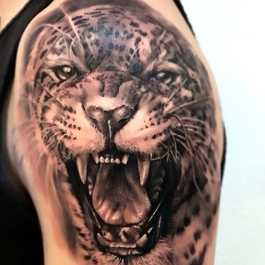 Jaguar on Shoulder Tattoo