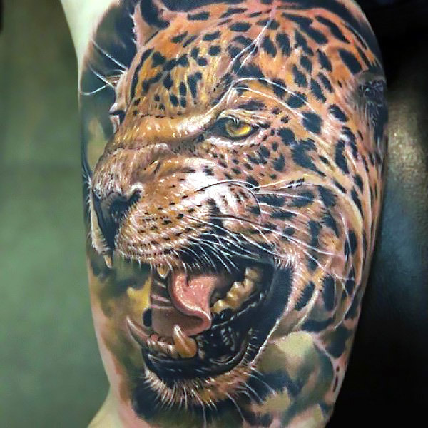 Realistic Jaguar Tattoo Idea