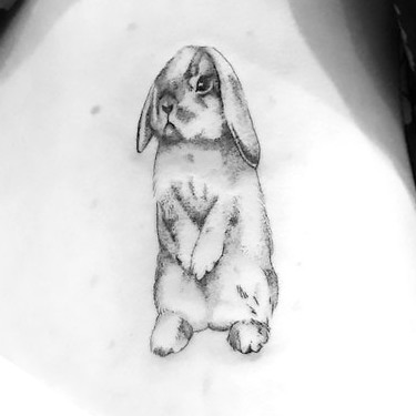 Realistic Rabbit Tattoo