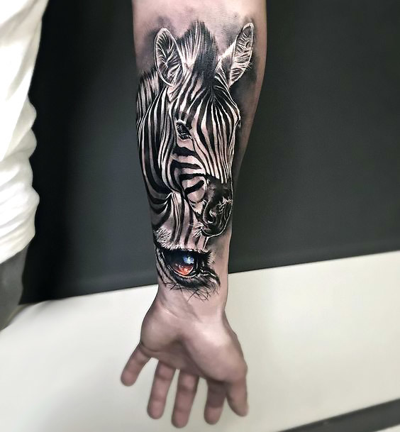 Amazing Zebra Tattoo Idea