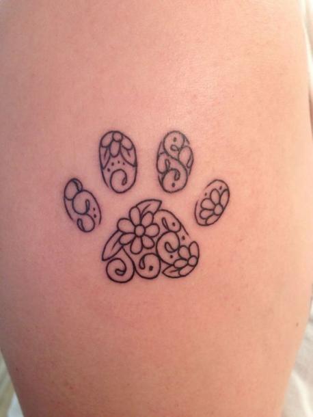 Cat Paw Print Tattoo Idea