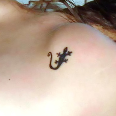 Tiny Gecko Tattoo