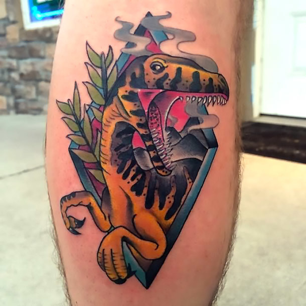 Traditional Dinosaur Tattoo Idea
