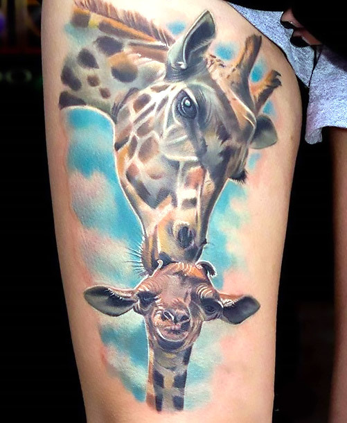 Best Giraffe Tattoo Idea