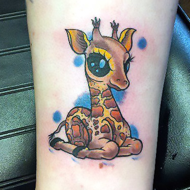 Cutest Giraffe Tattoo