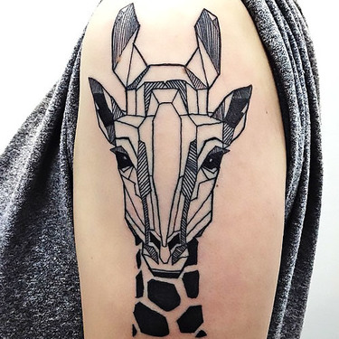 Geometric Giraffe Tattoo for Girls Tattoo
