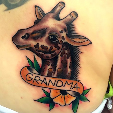 Grandma Giraffe Tattoo
