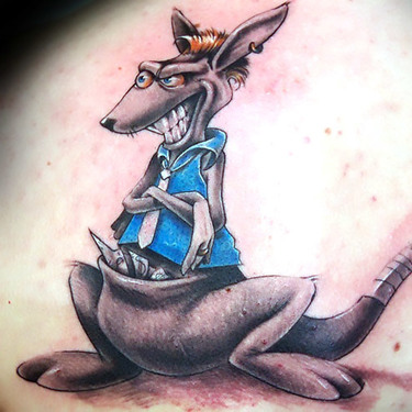 Kangaroo Bastard Tattoo