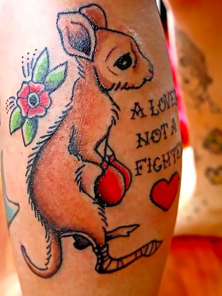 A lover not a fighter Tattoo Idea