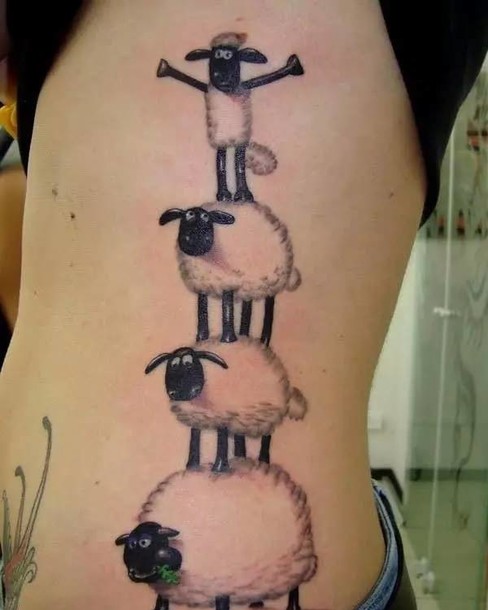 Sheep Pyramid Tattoo Idea