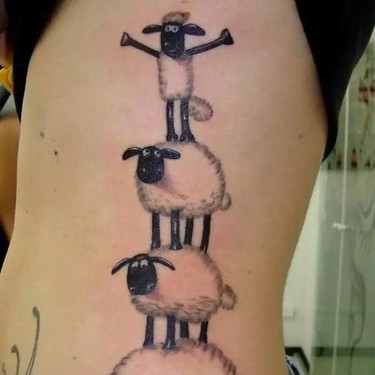 Sheep Pyramid Tattoo