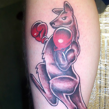 Skip Boxer Kangaroo Tattoo