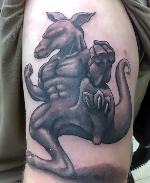 Strong Kangaroo Tattoo Idea