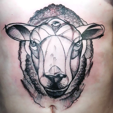 Three Eyed Sheep Tattoo