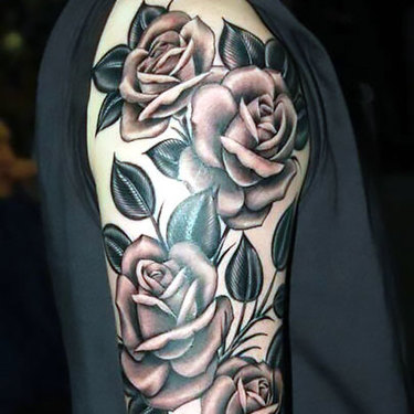 Roses on Upper Arm Tattoo