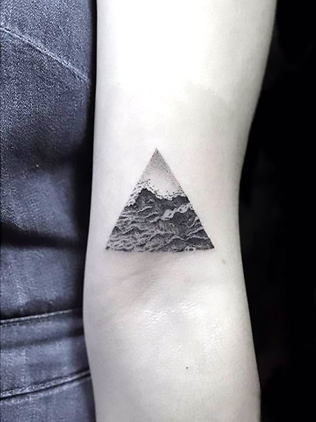 Small Arm Triangle Tattoo Idea