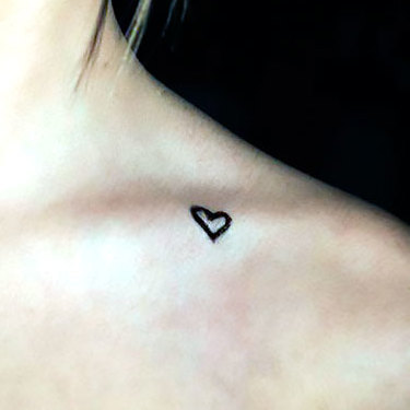 Small Heart on Shoulder Tattoo