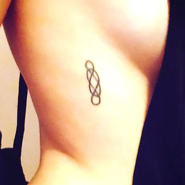 Small infinity Side Tattoo