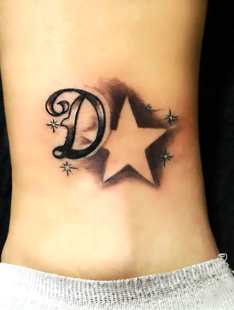 Star for Girl on Ankle Tattoo Idea
