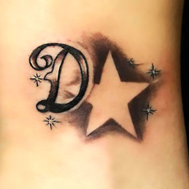 Star for Girl on Ankle Tattoo