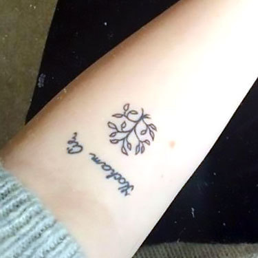 Small Tree on Forearm Tattoo