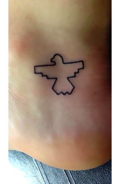 Small Thunderbird Outline Tattoo Idea