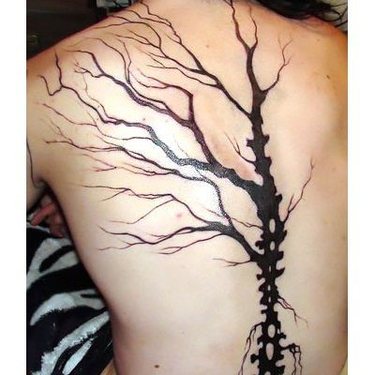 Spine Tree Tattoo