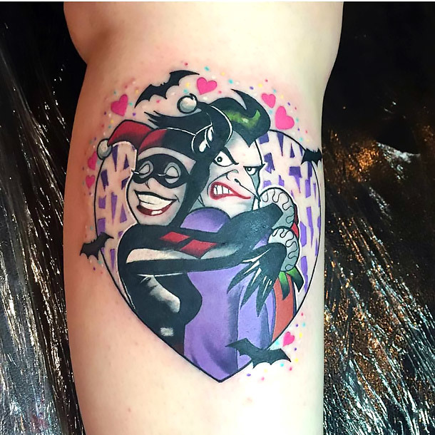 Funny Harley Quinn and Joker Tattoo Idea