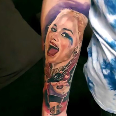 Laughing Harley Quinn Tattoo