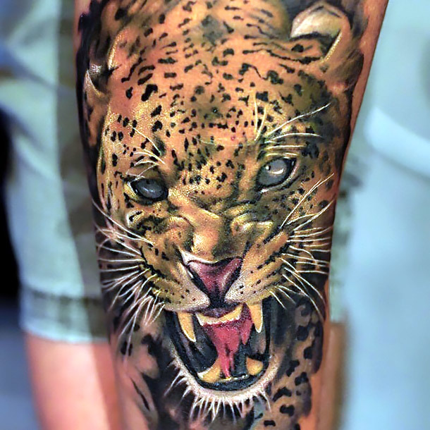 Awesome Angry Jaguar Tattoo Tattoo Idea