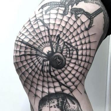 Amazing Spider Web Tattoo