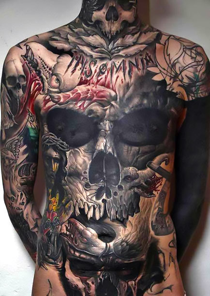 Full Body Horror Tattoo Idea