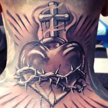 Barbed Wire Heart Tattoo