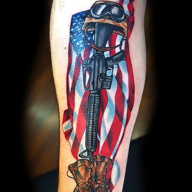 American Army Patriot Tattoo