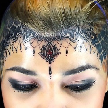 Awesome forehead Tattoo For Girls Tattoo