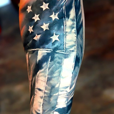 Cool American Flag Tattoo
