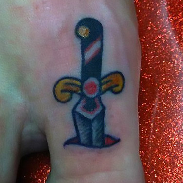 Dagger In Toe Tattoo