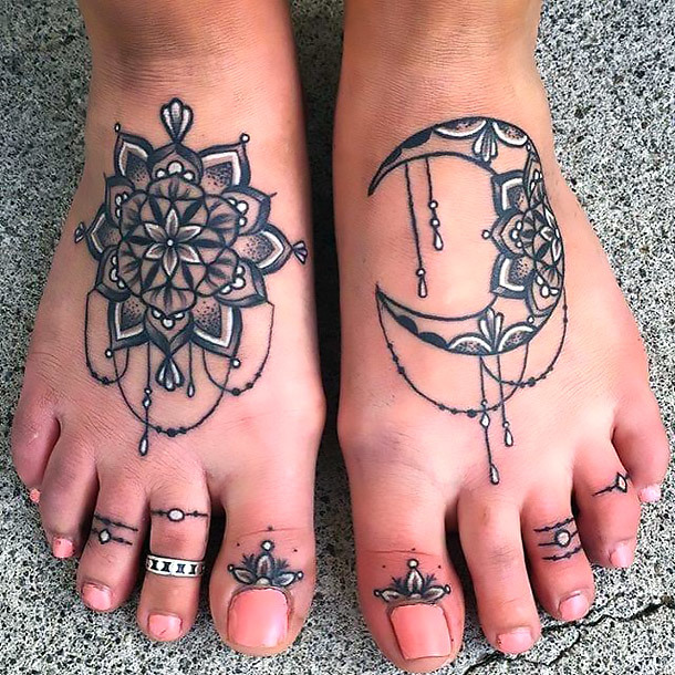 Great Feet and Toes Tattoo for Girls Tattoo Idea