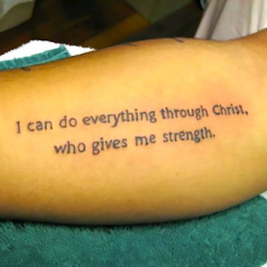 I Can Do Everything Through Christ Tattoo