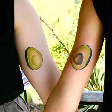 Matching Avocado Tattoo