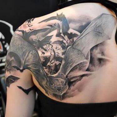Bats on Shoulder Tattoo