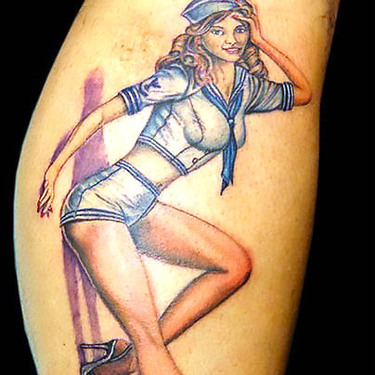 Pin Up Sailor Girl Tattoo