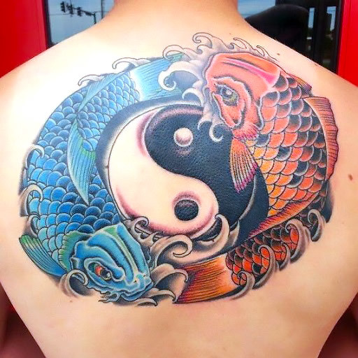 Yin Yang Koi Fish Tattoo Idea