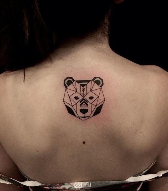 Geometric Bear Tattoo Idea