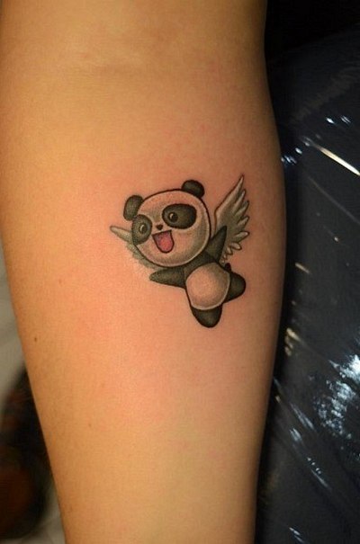 Panda Bear With Wings Tattoo Idea