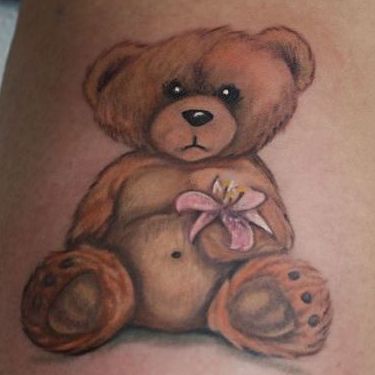 Cute Teddy Bear Tattoo