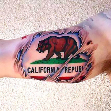 California Bear Tattoo